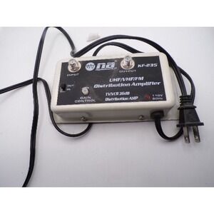 NA KF235 UHF VHF FM Distribution Amplifier‎ TV VCR 36dB Gain Control 110V